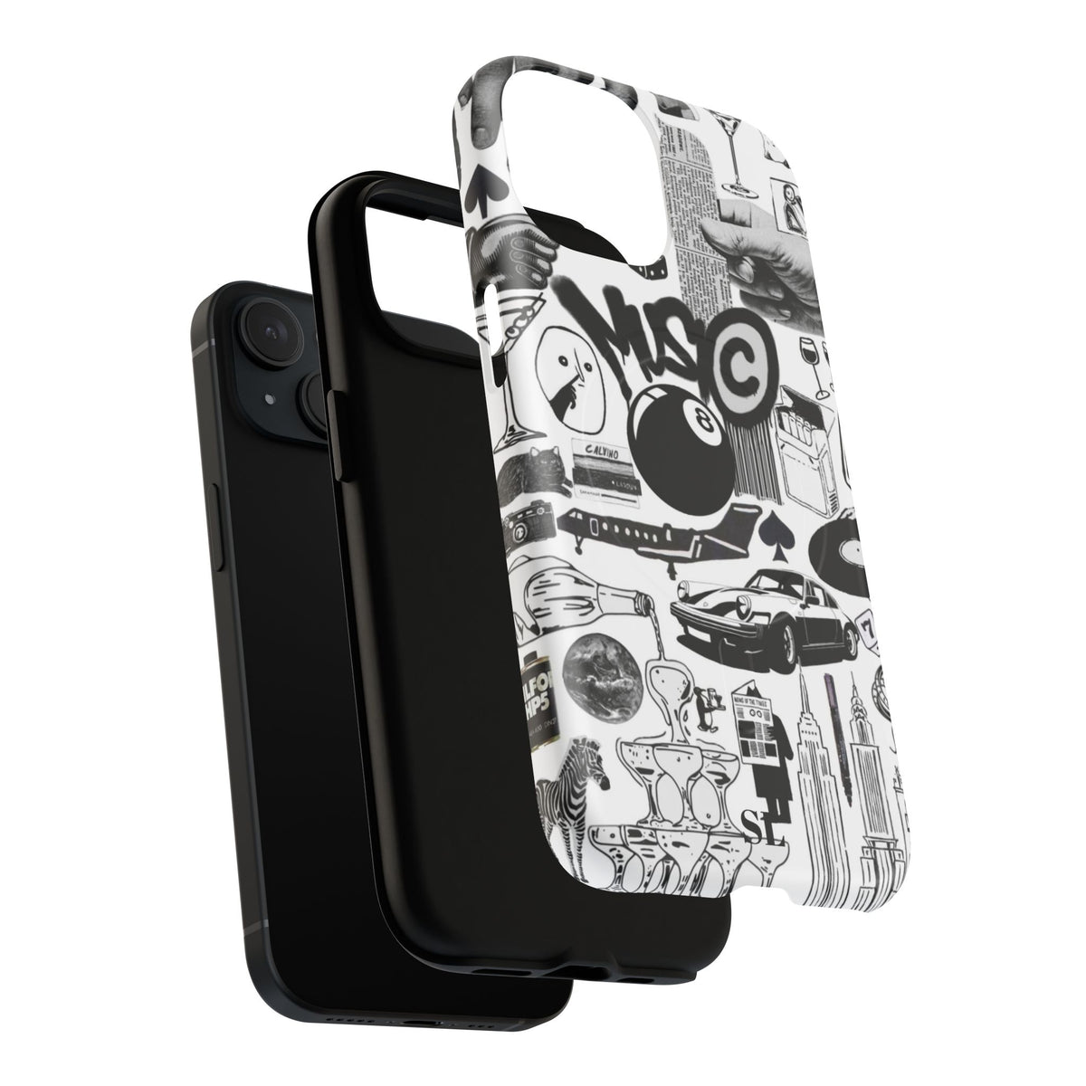Black and White MagSafe Case