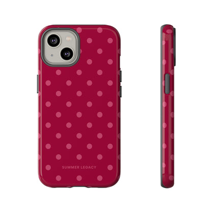 Berry Polka Dot iPhone Case