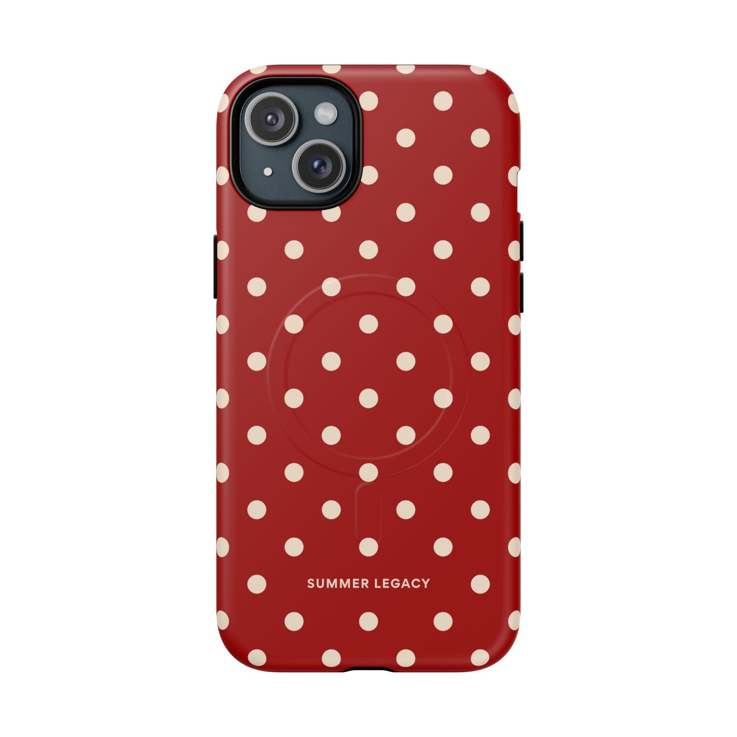Crimson Polka Dot MagSafe Case