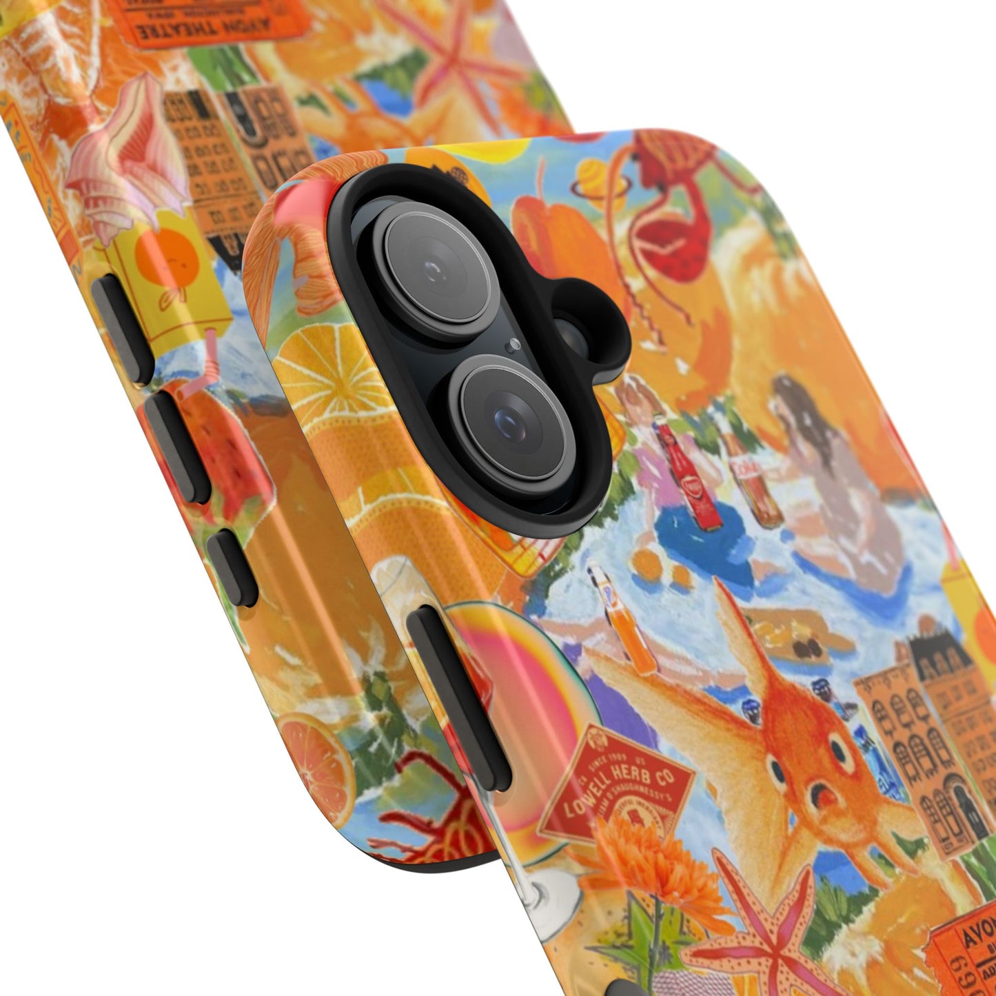 Orange Goldfish Collage iPhone Case