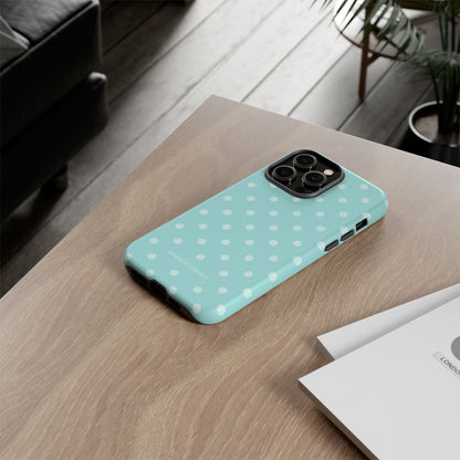 Teal Polka Dot iPhone Case