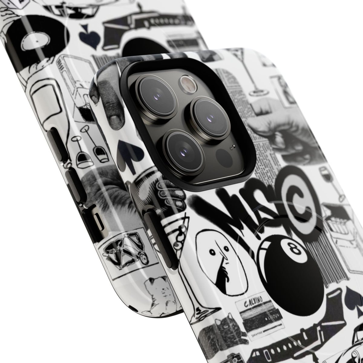 Black and White MagSafe Case
