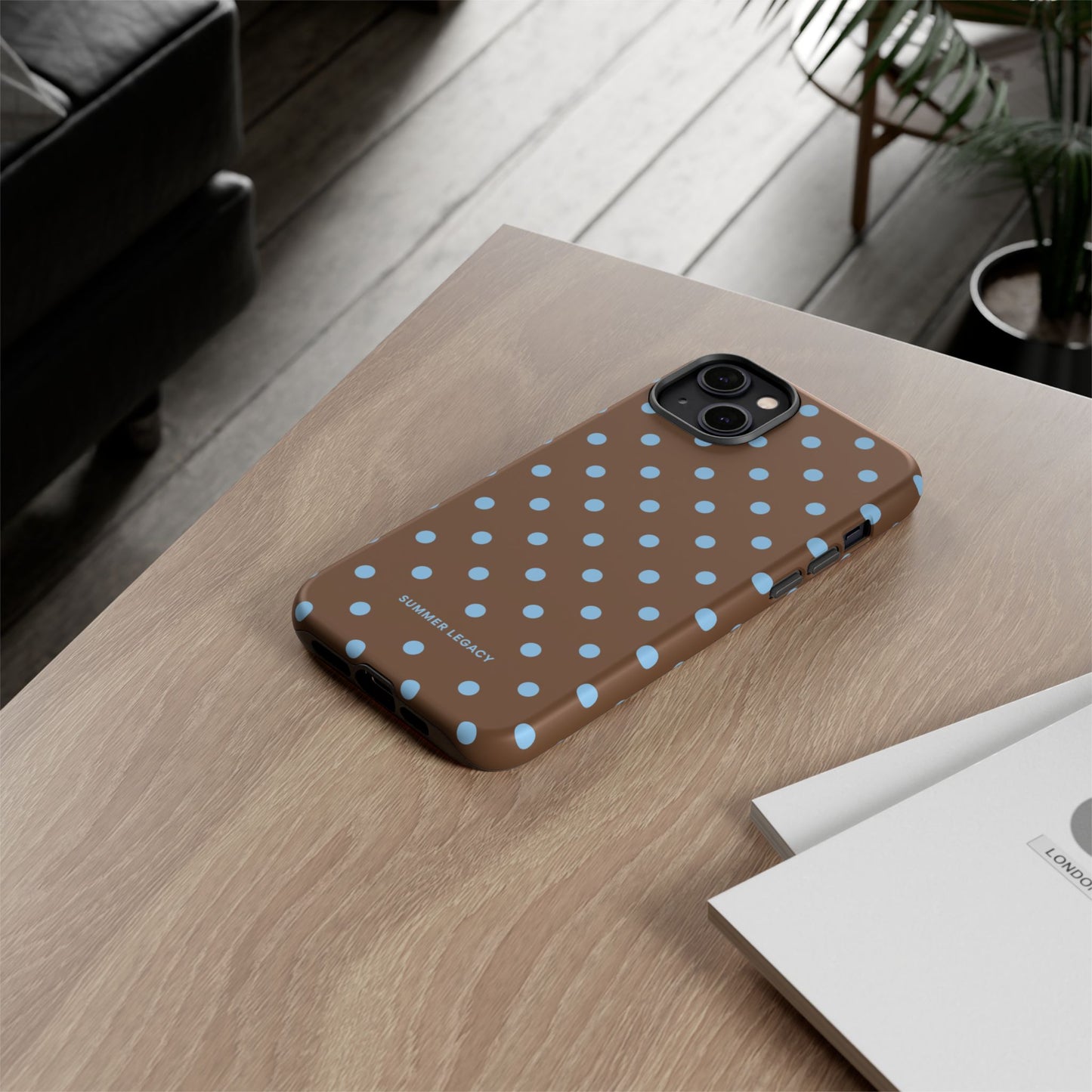 Mocha Polka Dot iPhone Case
