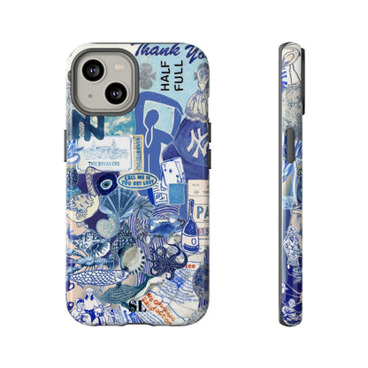 Blue Collage iPhone Case