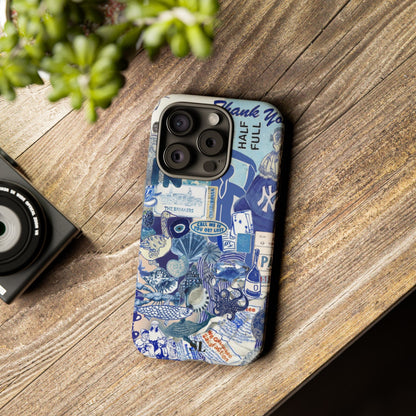 Blue Collage iPhone Case