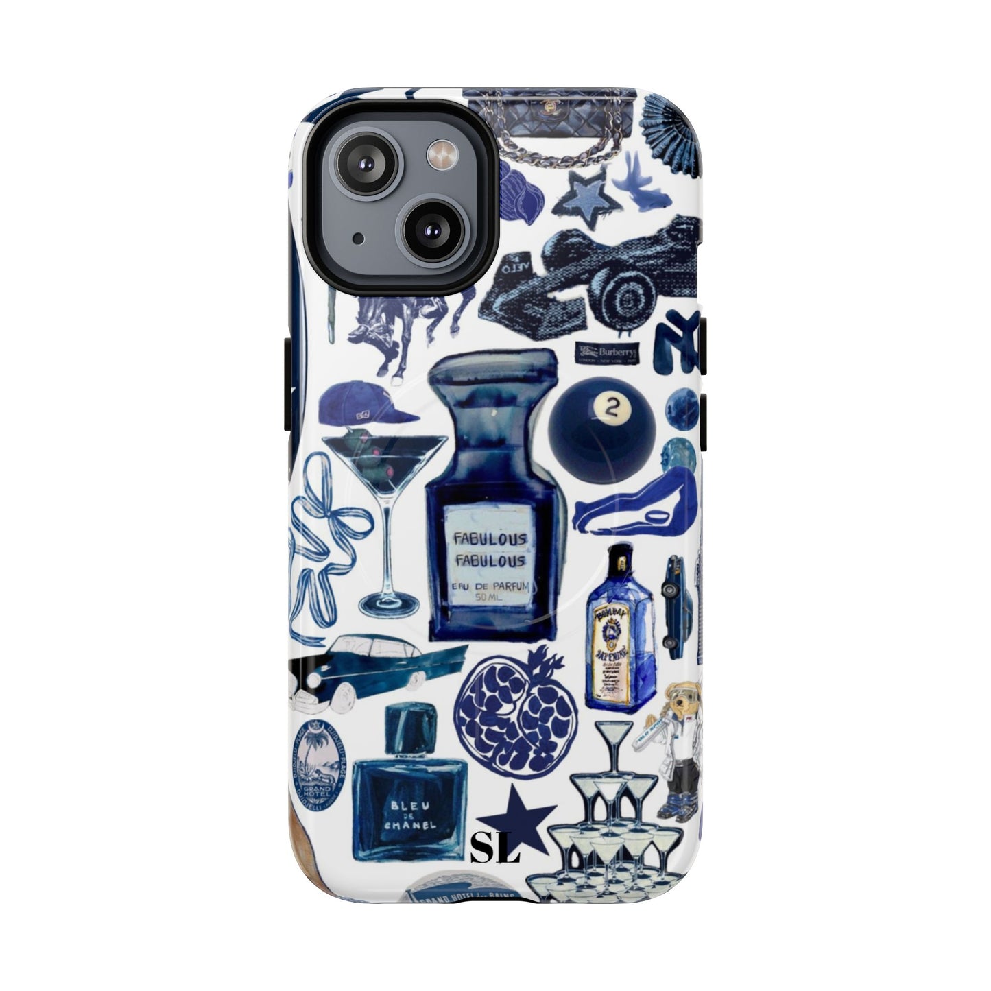 Navy Blue Collage MagSafe Case