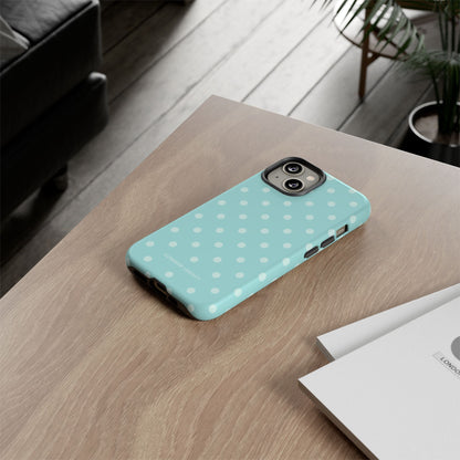Teal Polka Dot iPhone Case