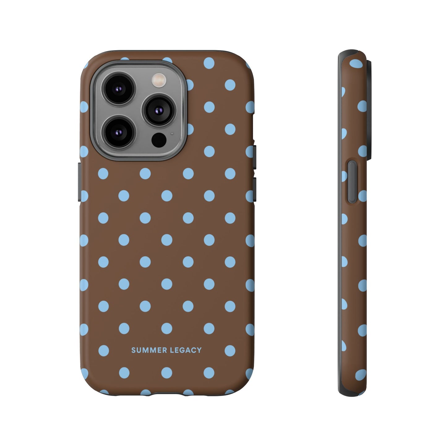 Mocha Polka Dot iPhone Case