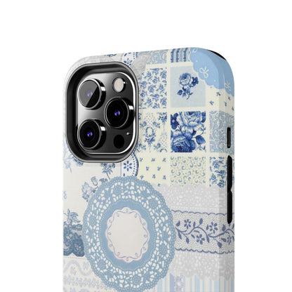 Blue Meadow Patchwork iPhone Case