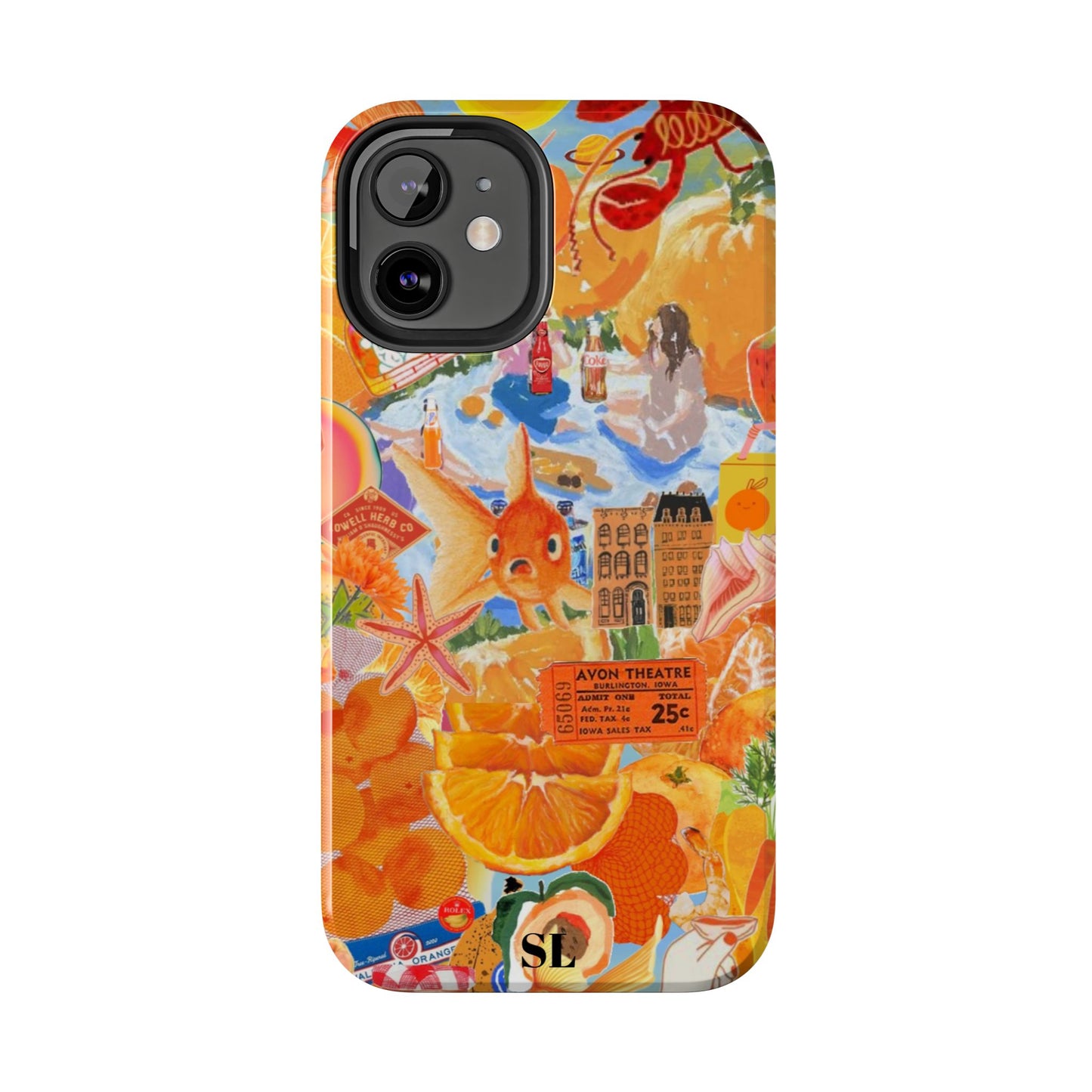 Orange Goldfish Collage iPhone Case