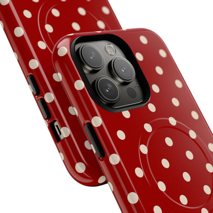 Crimson Polka Dot MagSafe Case