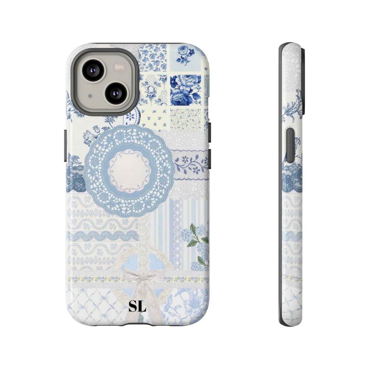 Blue Meadow Patchwork iPhone Case