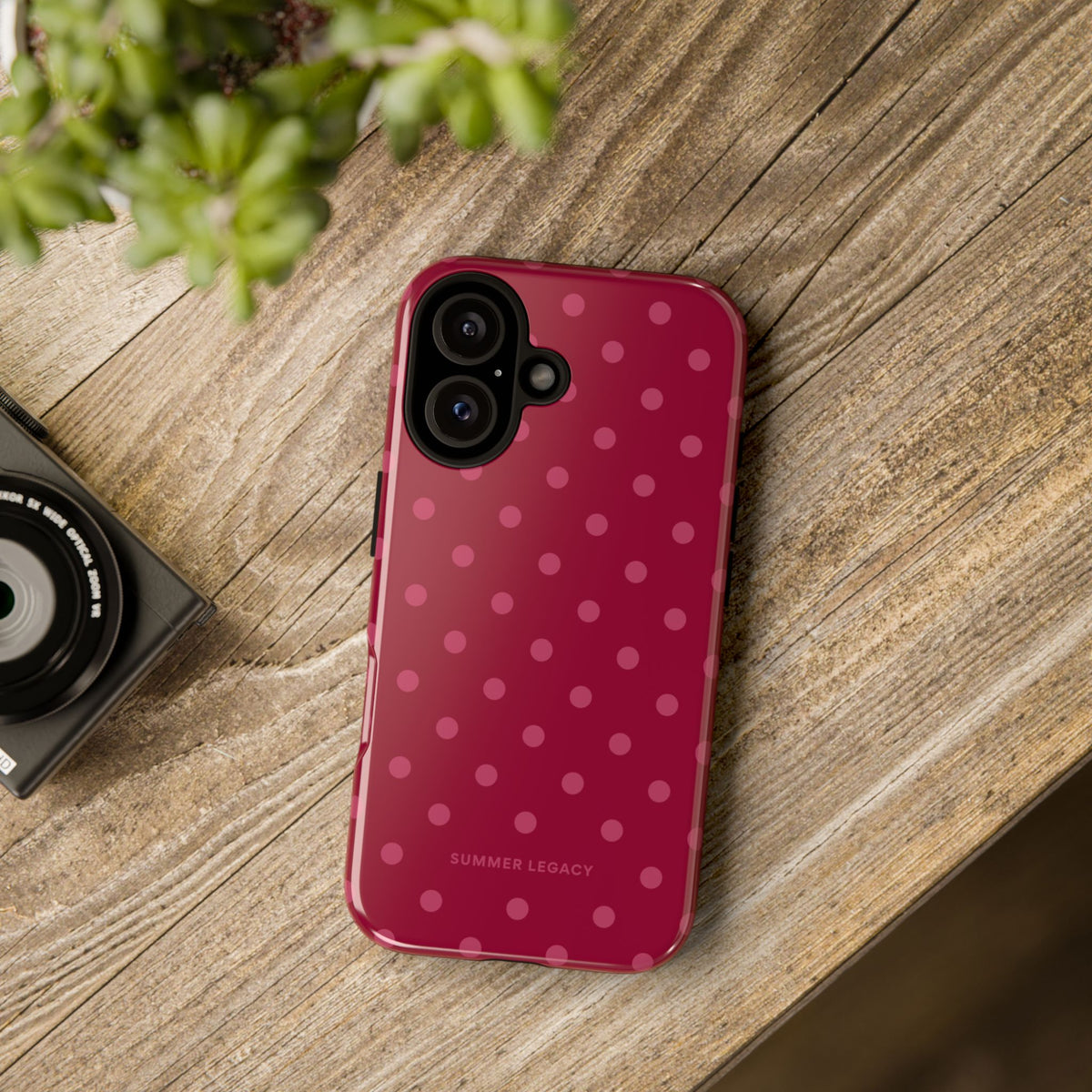 Berry Polka Dot iPhone Case