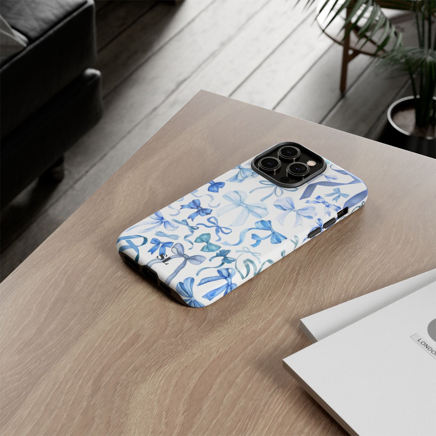 Blue Bows iPhone Case