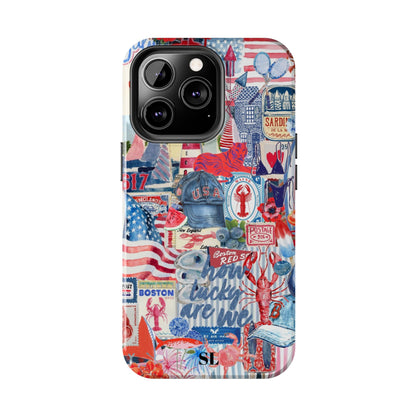 Red, White & Blue iPhone Case