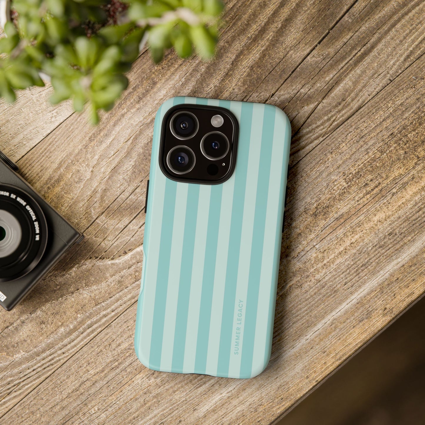 Teal Stripe iPhone Case