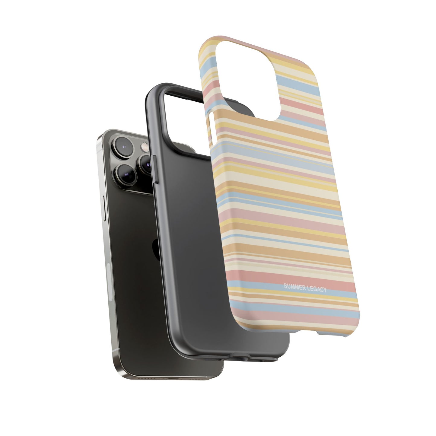 Lychee Multi-stripe iPhone Case