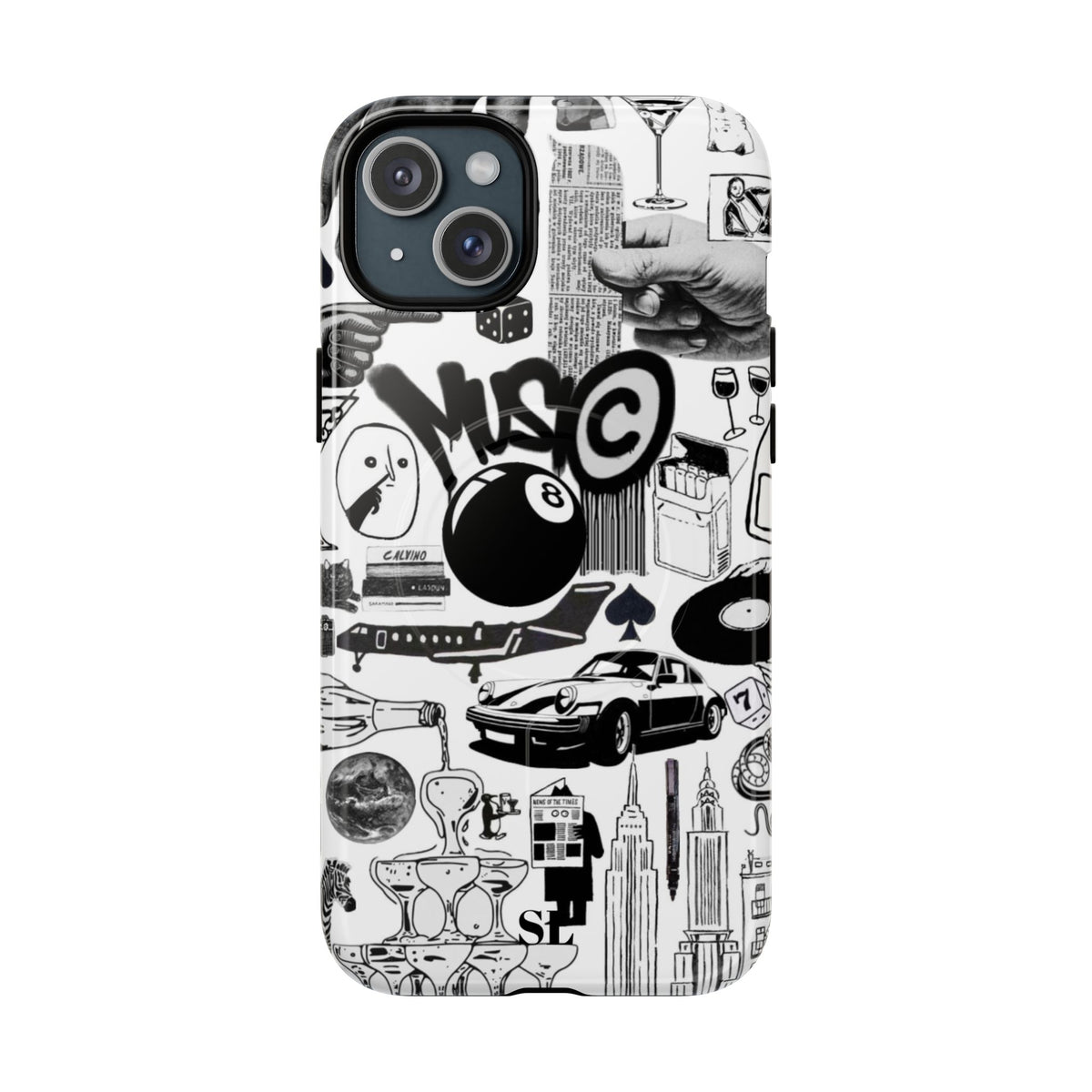 Black and White MagSafe Case