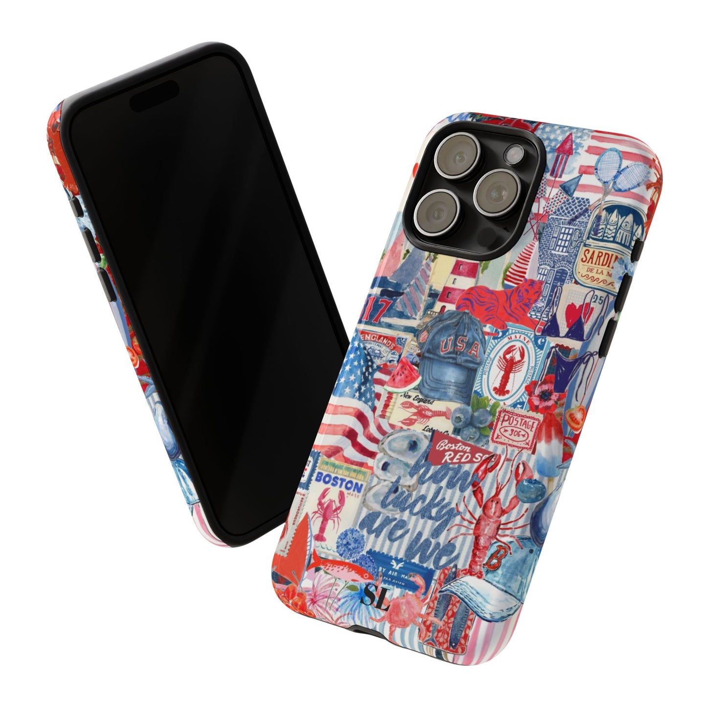 Red, White & Blue iPhone Case
