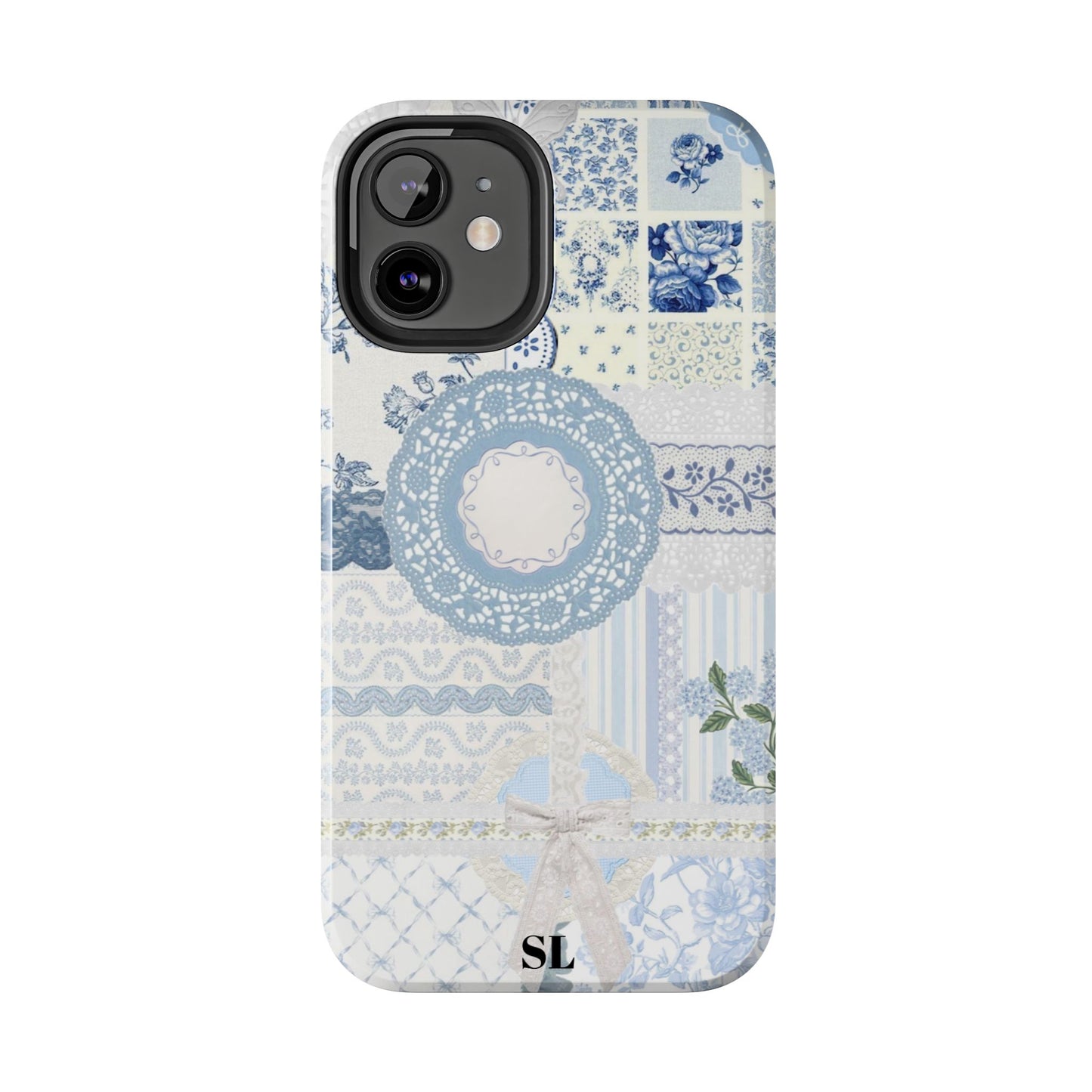 Blue Meadow Patchwork iPhone Case