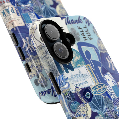 Blue Collage iPhone Case