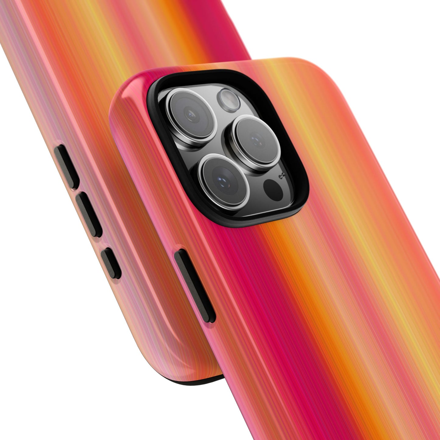 Amber Glow Ombre Stripe iPhone Case