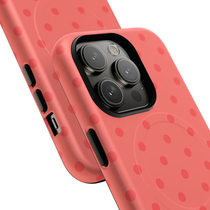 Coral Polka Dot MagSafe Case