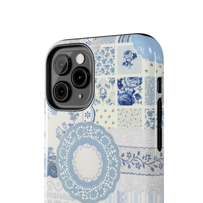 Blue Meadow Patchwork iPhone Case