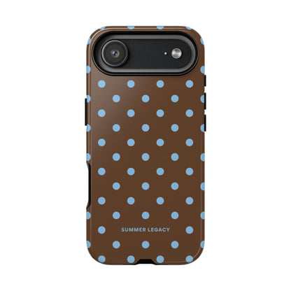 Mocha Polka Dot iPhone Case