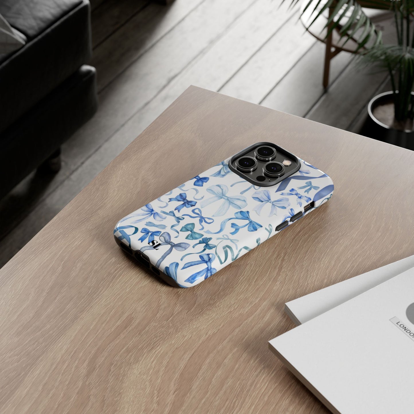 Blue Bows iPhone Case