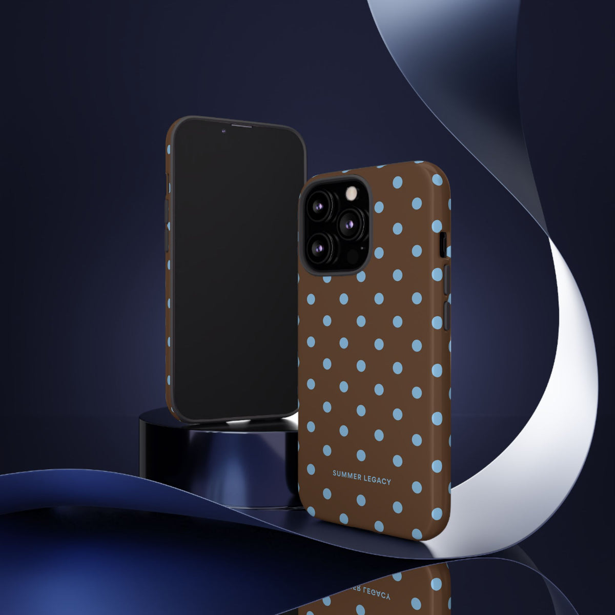 Mocha Polka Dot iPhone Case