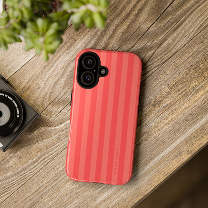 Coral Stripe iPhone Case
