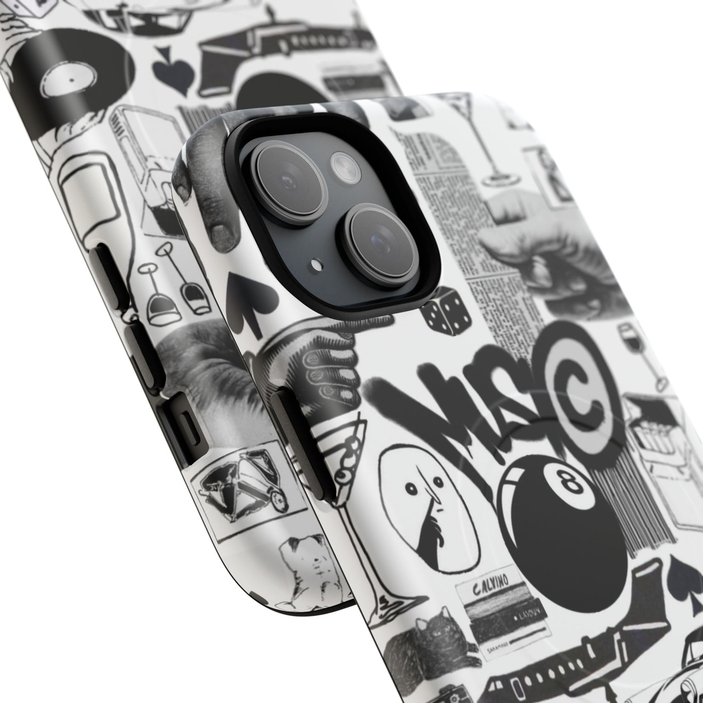 Black and White MagSafe Case