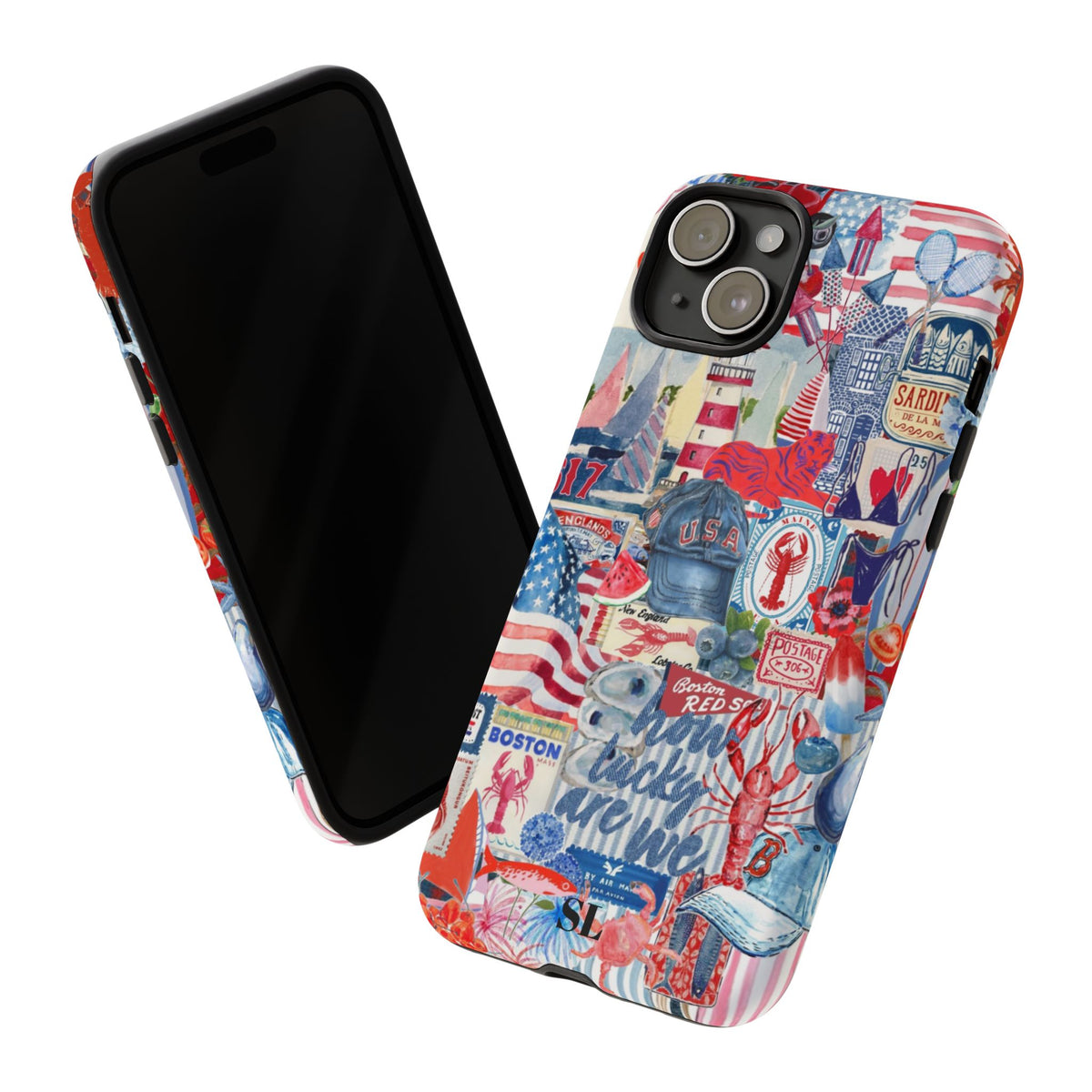 Red, White & Blue iPhone Case