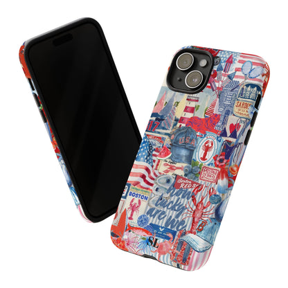 Red, White & Blue iPhone Case
