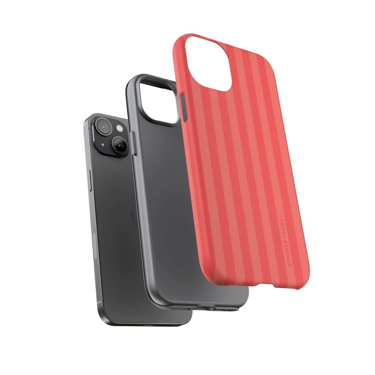 Coral Stripe iPhone Case