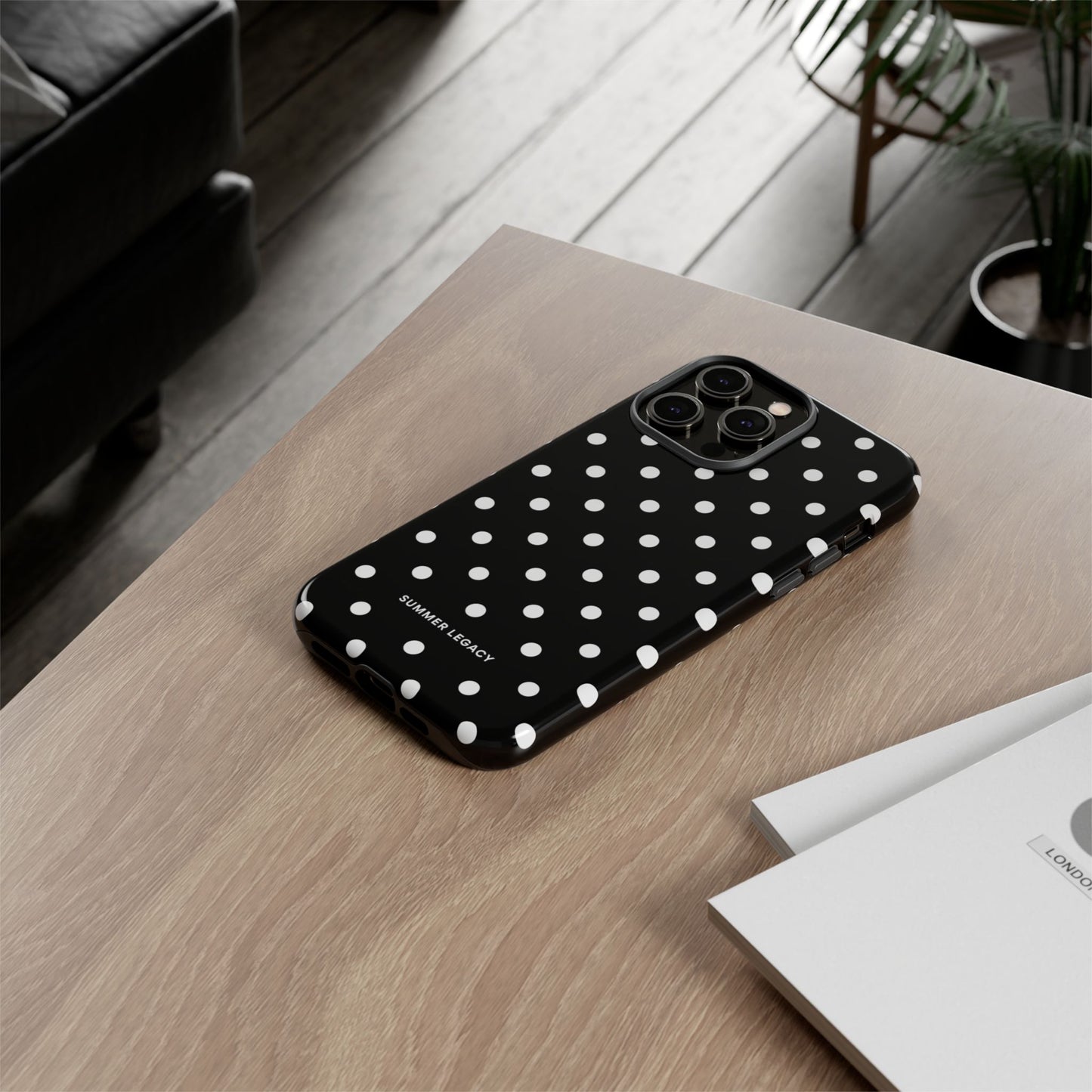 Ebony Polka Dot iPhone Case