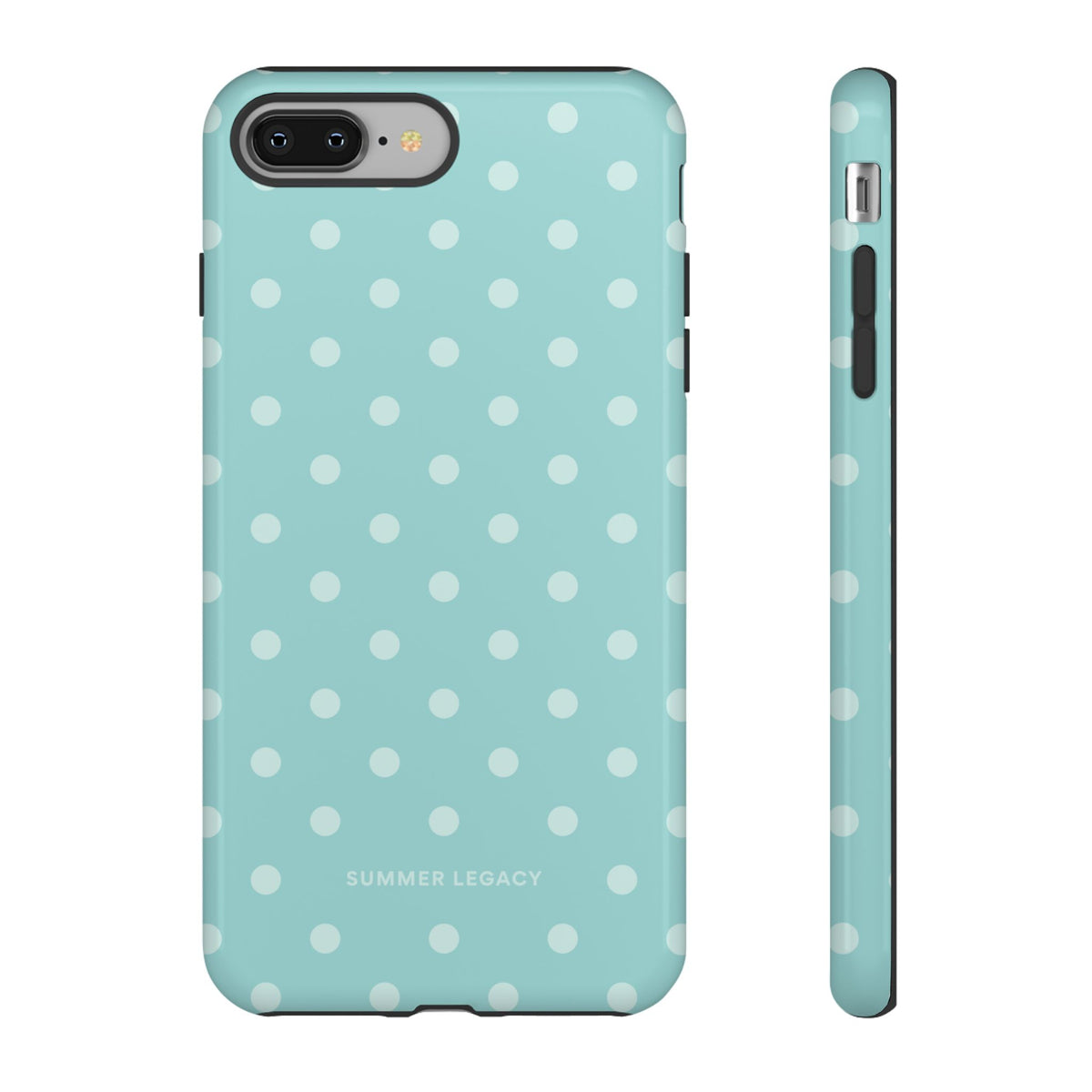 Teal Polka Dot iPhone Case