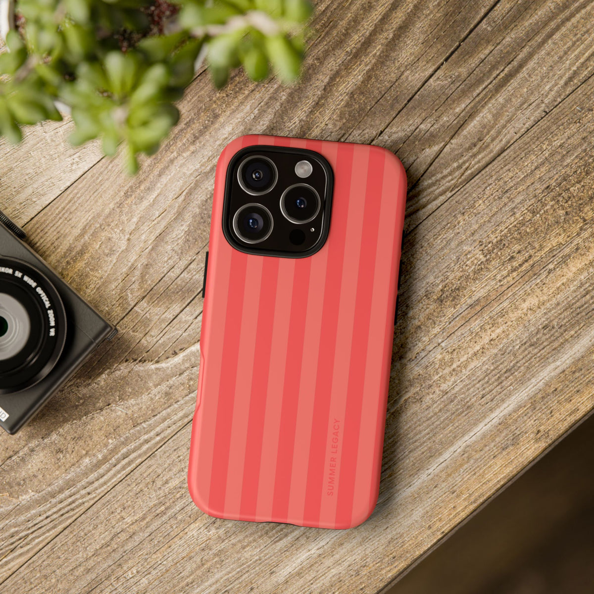 Coral Stripe iPhone Case