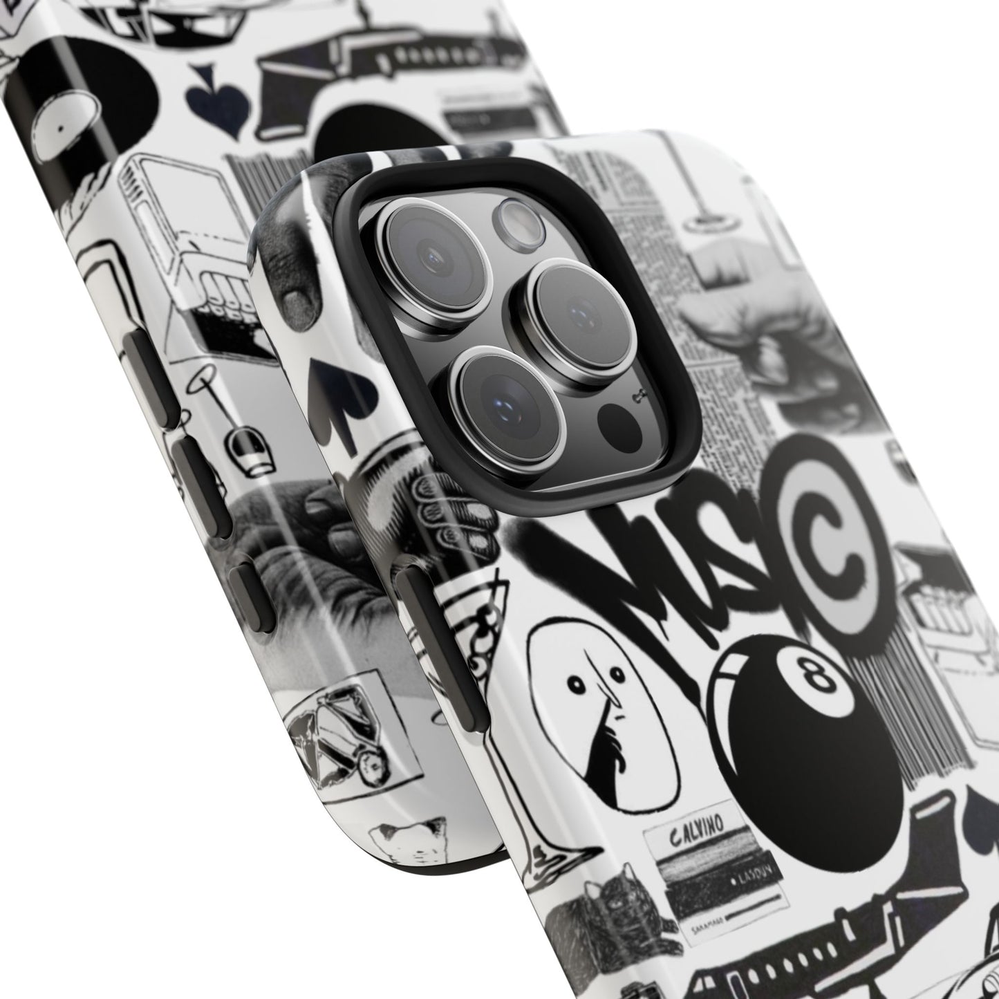 Black and White Collage iPhone Case