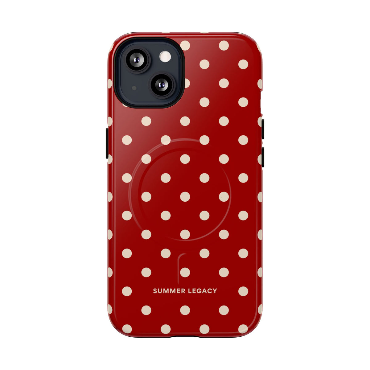 Crimson Polka Dot MagSafe Case