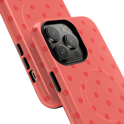 Coral Polka Dot MagSafe Case