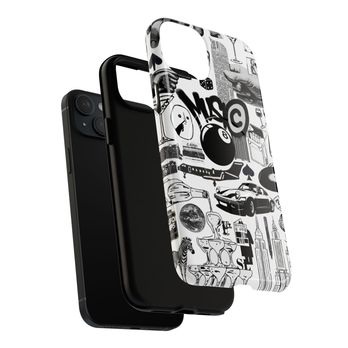 Black and White MagSafe Case