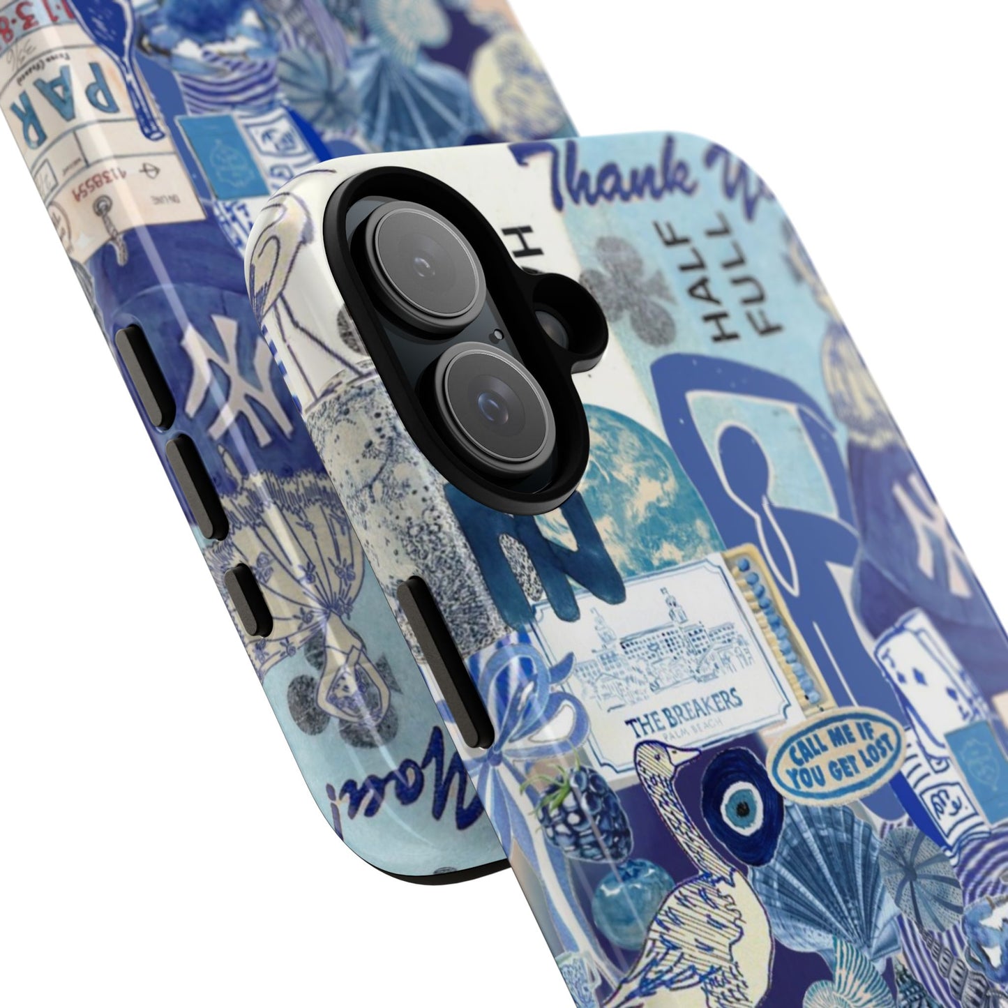 Blue Collage iPhone Case