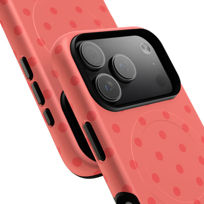 Coral Polka Dot MagSafe Case