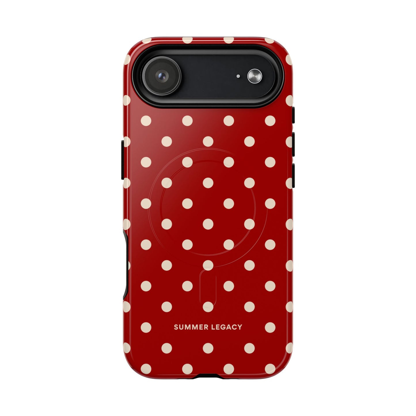 Crimson Polka Dot MagSafe Case