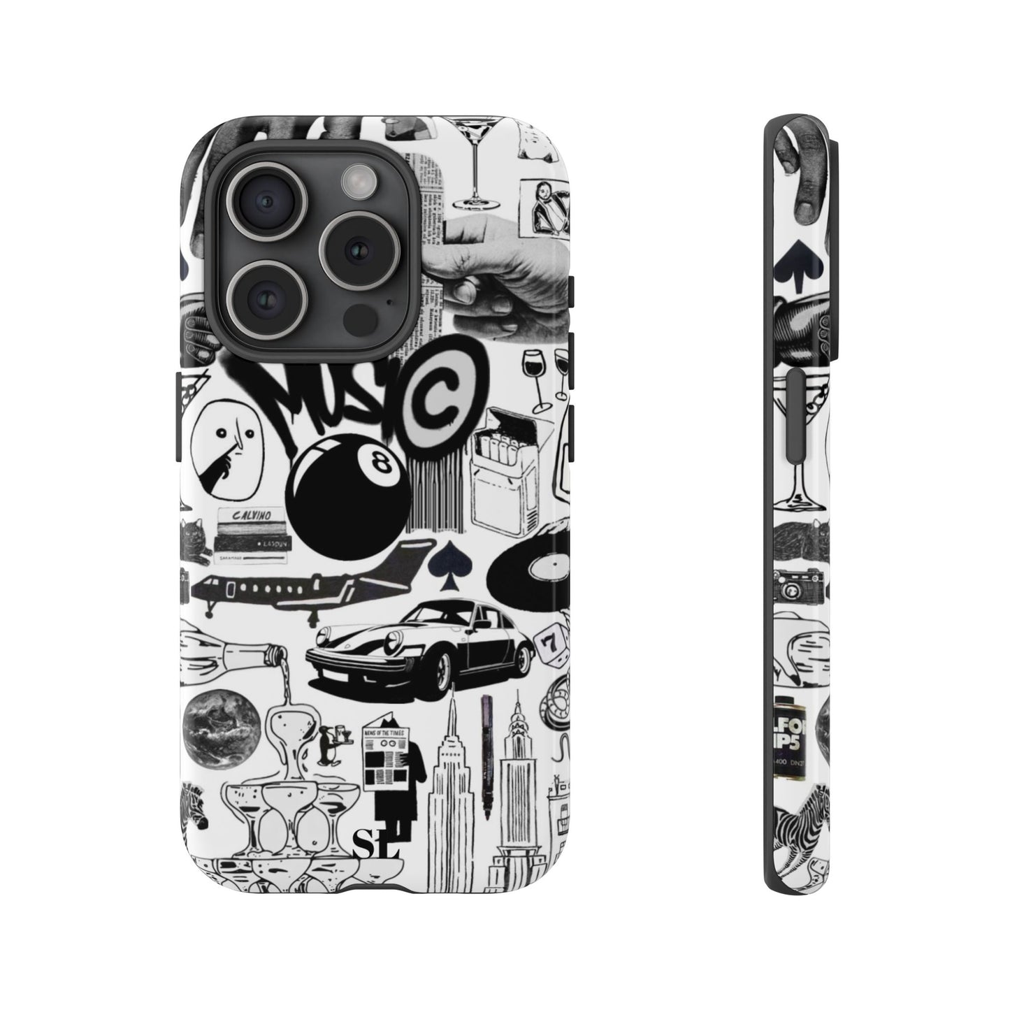 Black and White iPhone Case
