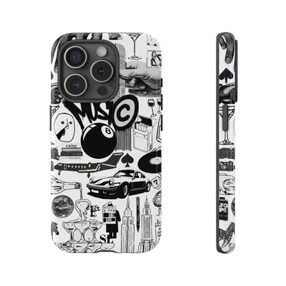Black and White iPhone Case