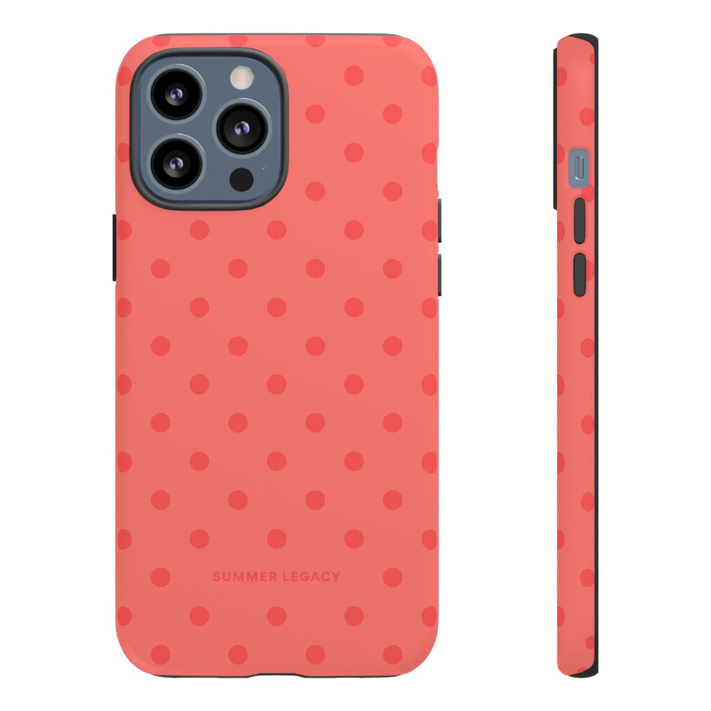 Coral Polka Dot iPhone Case