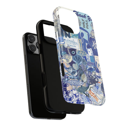 Blue Collage iPhone Case
